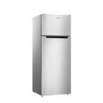 BANGSON 7.7 Cu.Ft Refrigerator with Freezer, Apartment Size Fridge with Top Freezer, for Apartment, Office, Kitchen and Garage, Stainless Steel, Silver