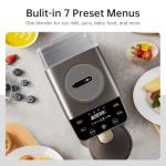 Joydeem Automatic Soymilk Maker Machine, Hot Cooking Blender for Soymilk, Nutmilk, Paste, Baby Food and Juice, 300-600ml Adjustable Capacity, Gray, JD-PB270, 800W