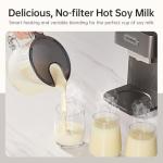 Joydeem Automatic Soymilk Maker Machine, Hot Cooking Blender for Soymilk, Nutmilk, Paste, Baby Food and Juice, 300-600ml Adjustable Capacity, Gray, JD-PB270, 800W