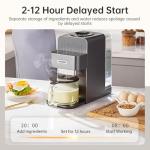 Joydeem Automatic Soymilk Maker Machine, Hot Cooking Blender for Soymilk, Nutmilk, Paste, Baby Food and Juice, 300-600ml Adjustable Capacity, Gray, JD-PB270, 800W