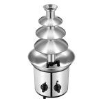 Electric Chocolate Melting Fountain Machine 4 Tier Chocolate Fountain Stainless Steel Chocolate Fondue Fountain, 170W 104℉ 4.4lb Capacity Chocolate Waterfall Machine for Party Event Wedding