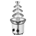 Electric Chocolate Melting Fountain Machine 4 Tier Chocolate Fountain Stainless Steel Chocolate Fondue Fountain, 170W 104℉ 4.4lb Capacity Chocolate Waterfall Machine for Party Event Wedding