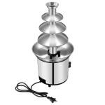 Electric Chocolate Melting Fountain Machine 4 Tier Chocolate Fountain Stainless Steel Chocolate Fondue Fountain, 170W 104℉ 4.4lb Capacity Chocolate Waterfall Machine for Party Event Wedding
