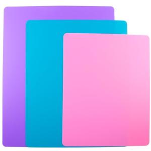 3 Pieces Flexible Cutting Board mats, Plastic Cutting Boards for Kitchen Cooking, Cutting board sheets for Meat and Vegetables, Dishwasher Safe