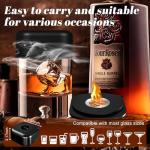 Electric Whiskey Smoker Kit, Rechargeable Cocktail Smoker Kit with 6 Wood Chips,Built in lighter, no need for butane.Birthday, Christmas, and anniversary whiskey gifts for men, fathers, and husbands