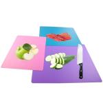 3 Pieces Flexible Cutting Board mats, Plastic Cutting Boards for Kitchen Cooking, Cutting board sheets for Meat and Vegetables, Dishwasher Safe