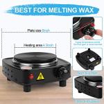 DINGPAI Hot Plate for Candle Making, Black Color Electric Hot Plate for Melting Wax, Chocolate, Candy and More