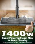Steam Mop - Detachable Handheld Steam Cleaner & Floor Steamer with 12 Accessories, Multi-Purpose Powerful Steamer for Home Cleaning, Floors, Windows, Furniture, Tiles & Grout