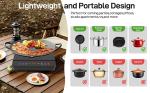 Panana Portable Induction Cooktop Hot Plate Countertop Burner 1800W, 10 Temp Levels, Timer, Auto-Shut-Off, Touch Panel, LED Display, Auto Pot Detection, Child Safety Lock (Red LED Dispaly 2)