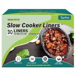 Syntus Slow Cooker Liners, 30 Count Cooking Bags Large Size Disposable Pot Liners Plastic Bags, Fit 3QT to 8QT for Slow Cooker Cooking Trays, 13"x 21", 30 Liners