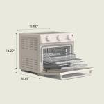 bella Air Fry Toaster Oven, 7 Preset Cooking Options, Dishwasher-Safe EverGood Coated Trays Included, 60-Minute Auto Shutoff w Audible Timer, Power Indicator Light, 1700 Watt, Oatmilk