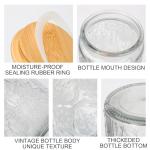 BEWAVE Vintage Glass Jar, 2 Pack, 24oz Food Storage Containers Clear Mason Jars With Airtight Lid for Kitchen Counter, Coffee, Tea, Sugar, Candy