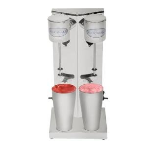 OMMUNICT Milkshake Maker Machine, 300W Double Head Drink Mixer Blender Machine, 3 Speed Commercial Milk Shake Machines, 18000 Rpm/Min Speed, with 1L Stainless Steel Mixing Cup for Home, Restaurant