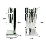 OMMUNICT Milkshake Maker Machine, 300W Double Head Drink Mixer Blender Machine, 3 Speed Commercial Milk Shake Machines, 18000 Rpm/Min Speed, with 1L Stainless Steel Mixing Cup for Home, Restaurant