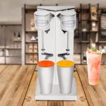 OMMUNICT Milkshake Maker Machine, 300W Double Head Drink Mixer Blender Machine, 3 Speed Commercial Milk Shake Machines, 18000 Rpm/Min Speed, with 1L Stainless Steel Mixing Cup for Home, Restaurant