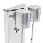 OMMUNICT Milkshake Maker Machine, 300W Double Head Drink Mixer Blender Machine, 3 Speed Commercial Milk Shake Machines, 18000 Rpm/Min Speed, with 1L Stainless Steel Mixing Cup for Home, Restaurant