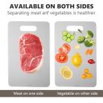 2 Packs Stainless Steel Cutting Board for Kitchen, 304 Steel Non Stick Metal Chopping Cutting Board by YAAHEIJA for Meat Fruit & Vegetable (13.4 x 9, 11.8 x 7.9 in)