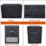 YANGSHILEI Chest Deep Freezer Cover for 14-16 cu ft Chest Deep Freezer Waterproof Dustproof ,Top with Zipper to Open UV Resistance Chest Deep Freezer Protector 56"W×29.5"D×36"(Black)