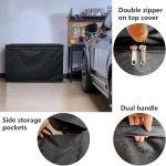 YANGSHILEI Chest Deep Freezer Cover for 14-16 cu ft Chest Deep Freezer Waterproof Dustproof ,Top with Zipper to Open UV Resistance Chest Deep Freezer Protector 56"W×29.5"D×36"(Black)