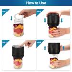 Electric-Mason-Jar-Vacuum-Sealer, Automatic Wide Mouth and Regular Mouth Mason Jar Vacuum Sealer Kit, VP06+ Vaccum Sealer for Jars with Opener & 5 Pairs of Lids