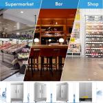 Commercial Freezer, 54" Stainless Steel Upright Freezer,-8℉ ~ -2℉ Reach-in Freezers with Single Solid Door, LED Lighting, for Restaurant, Bar, Shop, Residential, 42.2 Cu.ft (54"W)