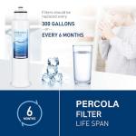 PERCOLA NS-WF26FD9-1/WF26FD9-1 Water Filter, Compatible with Insignia® NS-RFD26SS9, NS-RFD21CISS0, NS-RFD21CXSS0, NS-RFD26CXSS0 French Door Refrigerator Models (2 Pack)