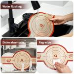 Silicone Sourdough Bread Sling Mat - 2Set Round Dough Baking Slings For Dutch Oven, NonStick High Degree Kitchen Sourbread Making Loaf Pan Lifter Liner, Reusable Cooking Transfer Mats with Long Handle