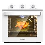 24" Gas Wall Oven, ETL Certified ThermoMate 2.12 Cu.ft. Natural Gas Oven with 5 Cooking Functions and Rotisserie, Built-in Wall Oven with Mechanical Knobs Control, White