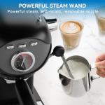 XIXUBX Espresso Machine, 20 BAR Pump Temperature Control, Compact Espresso Maker with Steam Milk Frother, Professional Coffee Makers for Home, Cappuccino, Latte, Gifts for Coffee Lover, Black