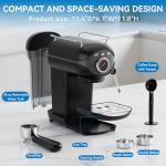 XIXUBX Espresso Machine, 20 BAR Pump Temperature Control, Compact Espresso Maker with Steam Milk Frother, Professional Coffee Makers for Home, Cappuccino, Latte, Gifts for Coffee Lover, Black