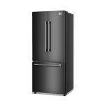 BLACK+DECKER 16 Cu. Ft. French Door Refrigerator with Built-in Ice Maker, Full Size Refrigerator with Bottom Mount Freezer Drawer, Frost Free, ENERGY STAR certified, BRF1600GIMB, Black