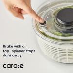 CAROTE 6.4 Qt Salad Spinner Large Lettuce Spinner Plastic Vegetable Fruit Washer, Vegetable Cleaner Salad Cleaner Lettuce Washer, Non-Slip Base, BPA-Free