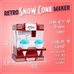 Retro Snow Cone Shaved Ice Machine in Red
