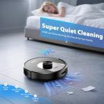Tikom Robot Vacuum and Mop Combo, 6000 Pa Automatic Robotic Vacuum Cleaner, Smart Mapping, 150 Min Max, Ideal for Pet Hair, Hardfloors, Carpets, Home(L8000 Pro)