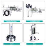 Kynup Digital Caliper, Caliper Measuring Tool, Micrometer Dial Vernier Caliper Digital, Full Turn Off, Stainless Steel, Switch from Inch Metric Fraction (6Inch/150MM)