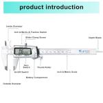 Kynup Digital Caliper, Caliper Measuring Tool, Micrometer Dial Vernier Caliper Digital, Full Turn Off, Stainless Steel, Switch from Inch Metric Fraction (6Inch/150MM)