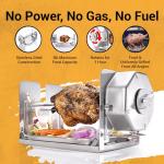 ROTO-Q 360 Cordless Universal Rotisserie Kit for Grills Ovens and Smokers - Non-Electric Wind-up Spit Roaster, Gas or Charcoal BBQ - Indoor/Outdoor (Stainless Steel)