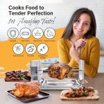 ROTO-Q 360 Cordless Universal Rotisserie Kit for Grills Ovens and Smokers - Non-Electric Wind-up Spit Roaster, Gas or Charcoal BBQ - Indoor/Outdoor (Stainless Steel)