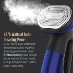 Conair 2-in-1 Handheld Steamer and Iron for Clothes, Turbo ExtremeSteam 1875W Garment Steamer and Clothing Iron,Black / Blue