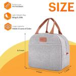 Lunch Bag for Women & Men Adult Insulated Lunch Box, Small Leakproof Cooler Food Lunch Containers Reusable High Capacity Lunch Tote Bags for Work, Travel, Outdoor (Grey)
