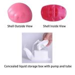 Hand Soap Dispenser 120ml Plastic Snail Soap Dispenser Kids Cute Pump Liquid Sanitizer Bottle Funny Cartoon Animal Countertop Dispenser for Bathroom Kitchen Office Toilet Hotel (Pink)