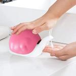 Hand Soap Dispenser 120ml Plastic Snail Soap Dispenser Kids Cute Pump Liquid Sanitizer Bottle Funny Cartoon Animal Countertop Dispenser for Bathroom Kitchen Office Toilet Hotel (Pink)