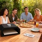 Ayiusedeza Outdoor pizza oven, a convenient pizza oven with a handle for grilling, suitable for use in courtyards and gatherings (pizza)