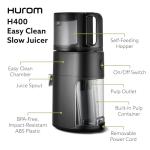 Hurom H400 Cold Press Juicer Machine, Award Winning Masticating Slow Juicer, Easy to Clean, Strainer & Hands Free with Self Feeding, Wide Mouth Hopper, Easy Assembly (Matte Black)