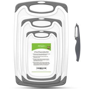 Set of 4 Non-Slip Plastic Cutting Boards