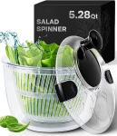 Large Multi-Use Salad Spinner with Drain and Bowl