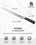 KYOKU 10" Samurai Series Serrated Bread Knife