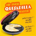 10-Inch Electric Quesadilla Maker with Extra Latch
