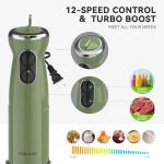 5-in-1 Handheld Immersion Blender with Accessories