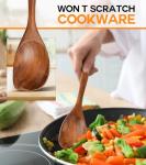 Teak Wood Cooking Utensil Set with Grip